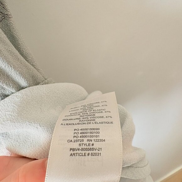 Aritzia Wilfred Bellow Mini Dress Sage Frost Green Floral Size 4 - Picture 8 of 8